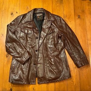 Vintage Leather Trenchcoat